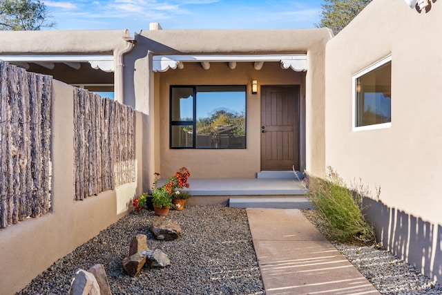 view of doorway to property