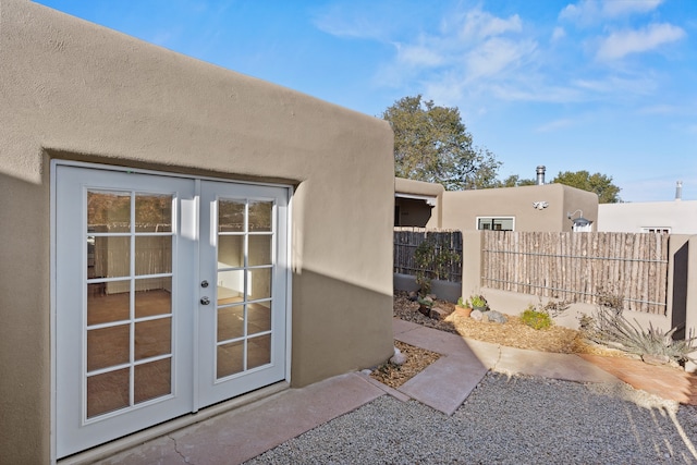 doorway to property with french doors