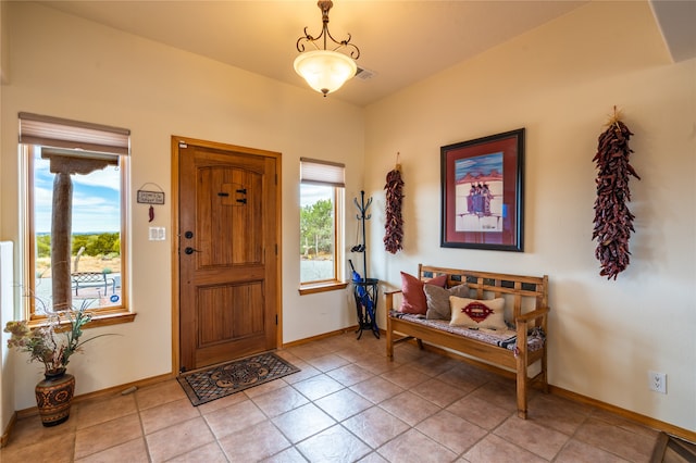 view of tiled entryway