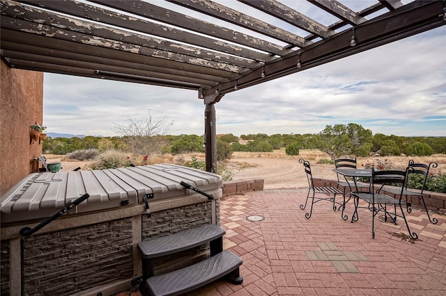 view of patio with a pergola