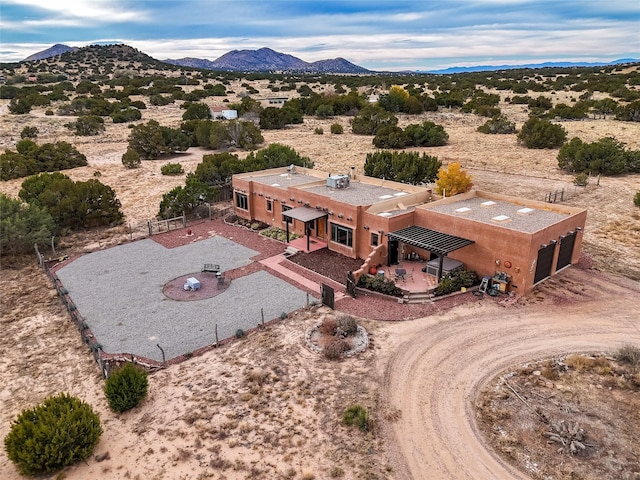 bird's eye view featuring a mountain view