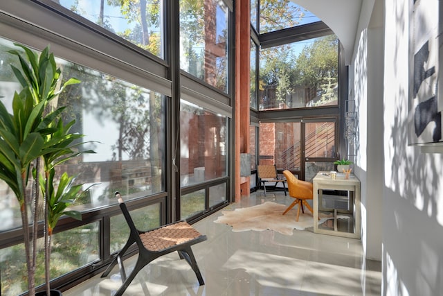 sunroom with plenty of natural light