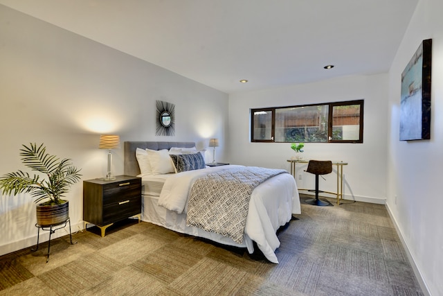 view of carpeted bedroom