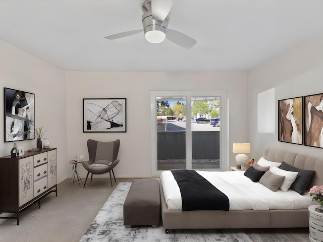 505 Oppenheimer Dr Unit 511, Los Alamos, NM 87544 - bedroom featuring access to outside and ceiling fan