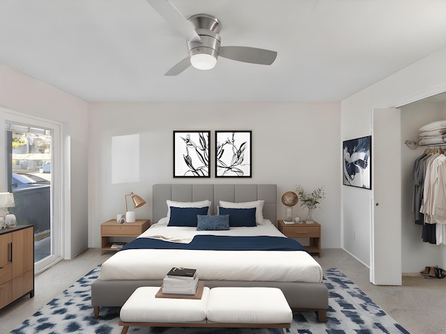 505 Oppenheimer Dr Unit 511, Los Alamos, NM 87544 - bedroom featuring access to outside and ceiling fan