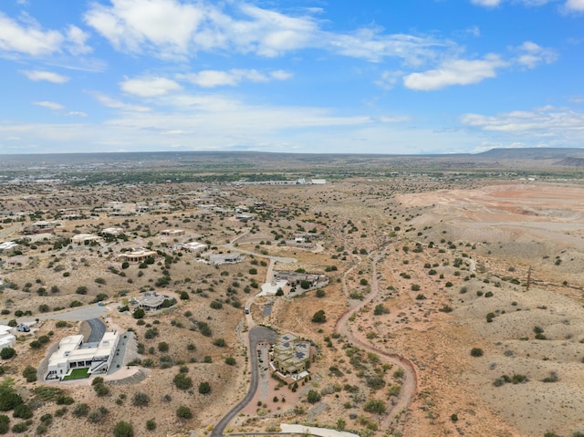 aerial view with a mountain view