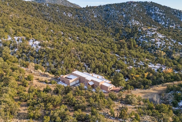 drone / aerial view with a mountain view