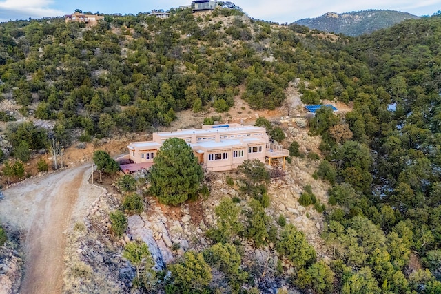 aerial view featuring a mountain view