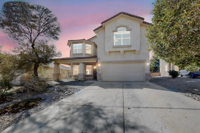 view of front of house featuring a garage