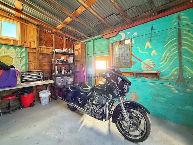 miscellaneous room with concrete flooring