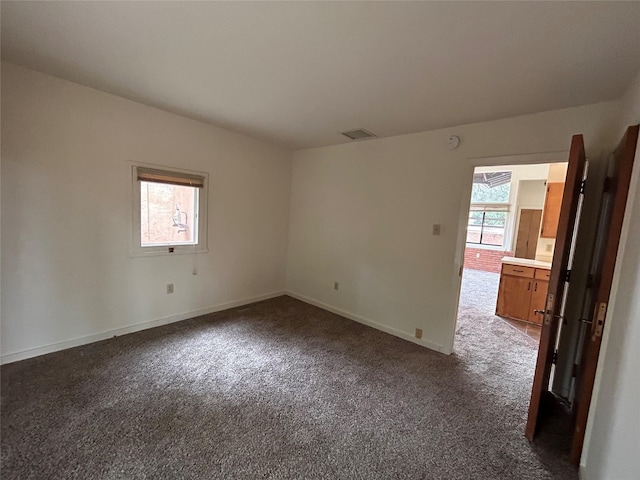 view of carpeted empty room