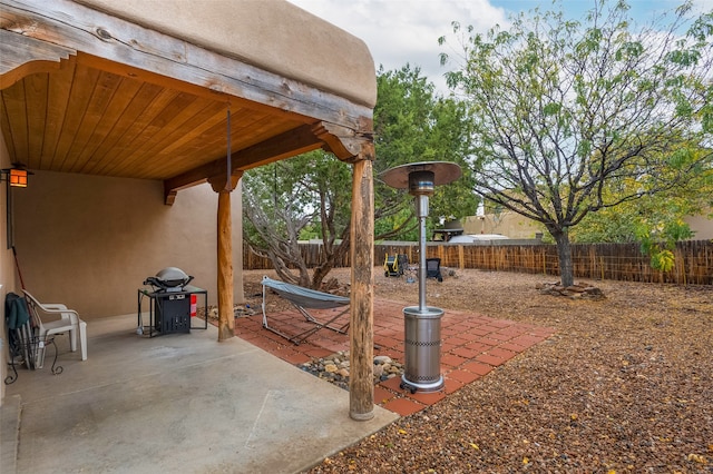 view of patio / terrace featuring a grill