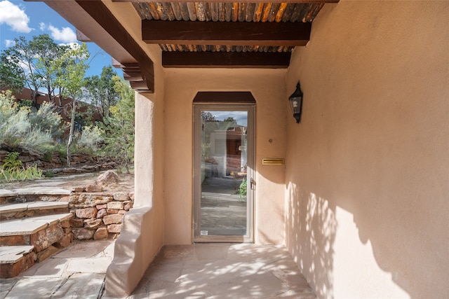 view of doorway to property