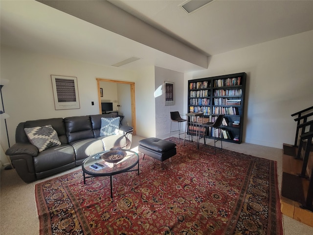 view of carpeted living room