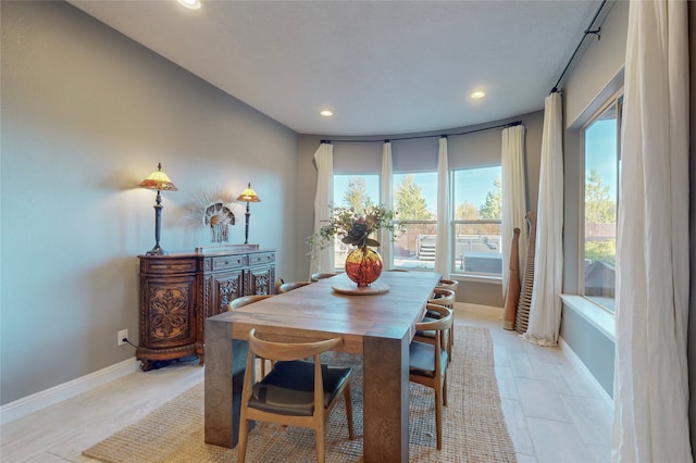 view of dining area