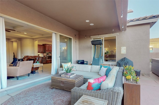 view of patio with outdoor lounge area