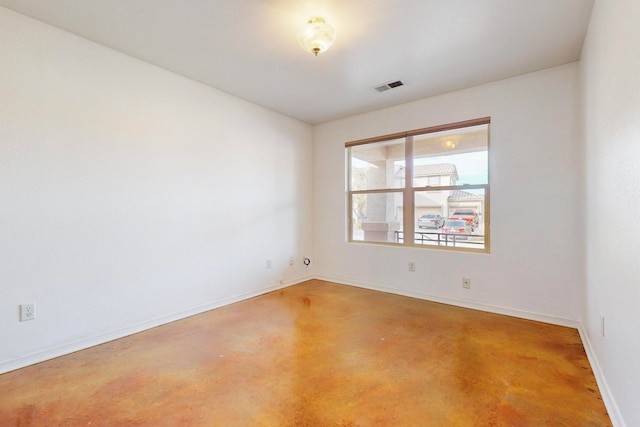 empty room with concrete floors