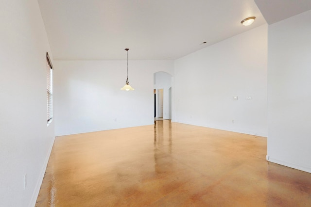 empty room with concrete floors