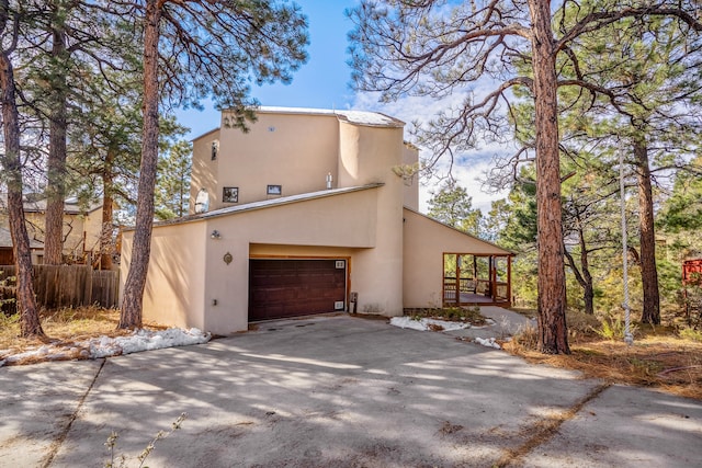 view of home's exterior featuring a garage