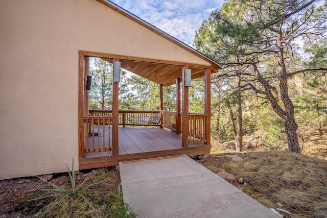 view of wooden deck