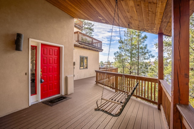 view of wooden deck