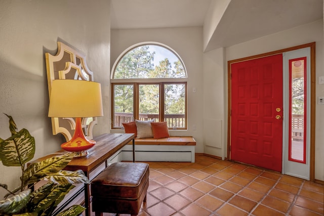 view of tiled foyer