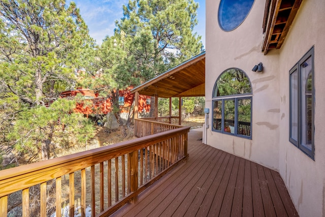 view of wooden deck