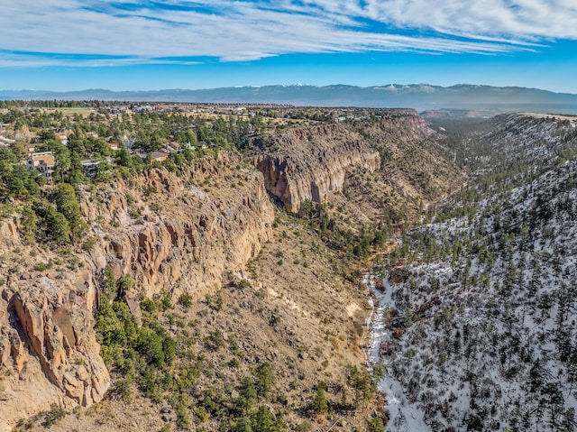 aerial view featuring a mountain view