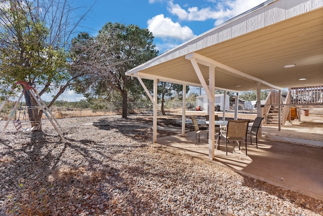 view of yard with a patio area