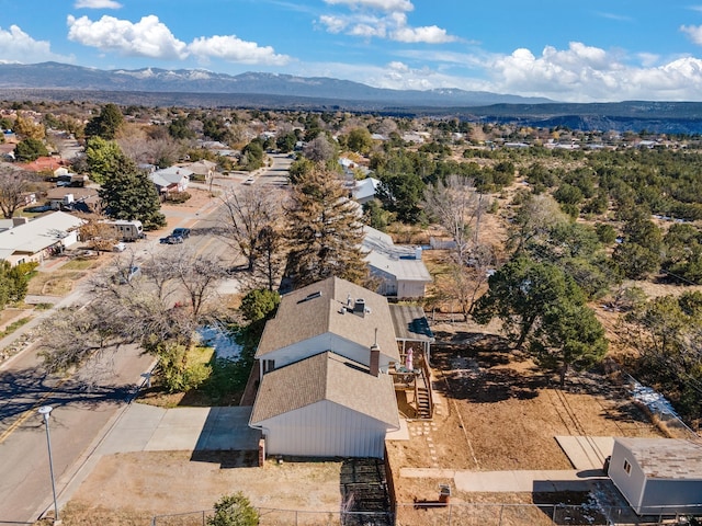 aerial view featuring a mountain view