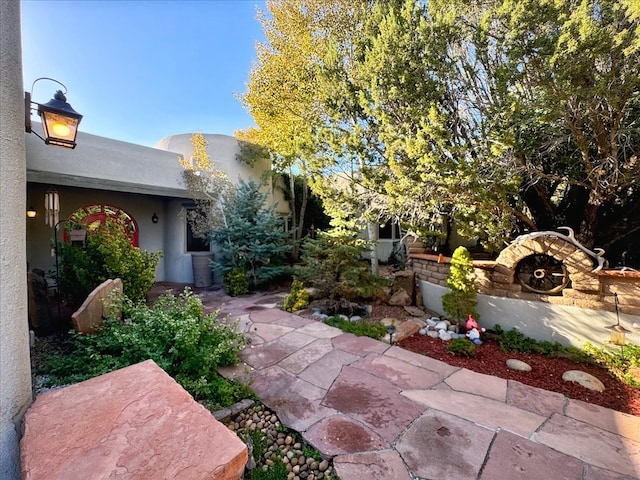 view of yard with a patio area