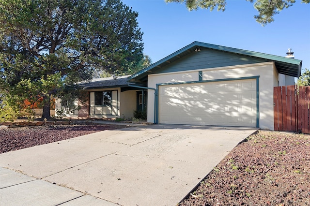 ranch-style house with a garage