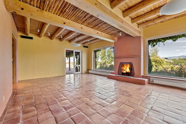 interior space featuring a fireplace