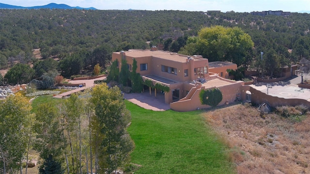 bird's eye view featuring a mountain view