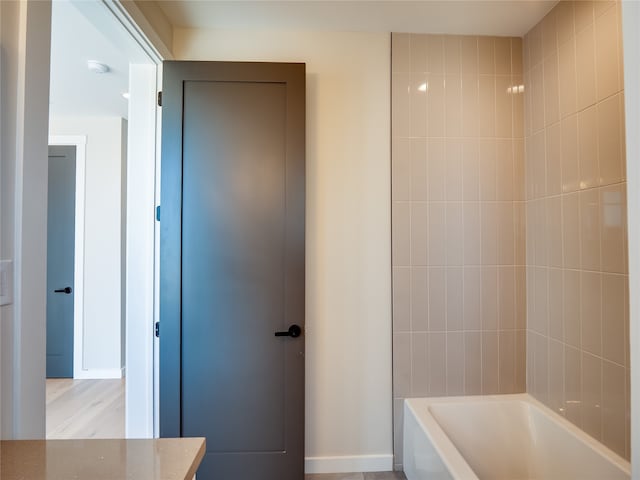 bathroom featuring hardwood / wood-style floors