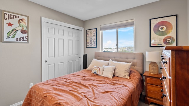 bedroom with a closet