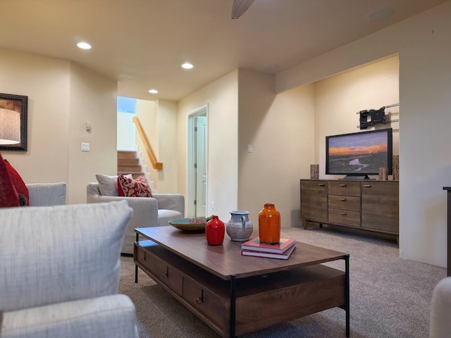 view of carpeted living room