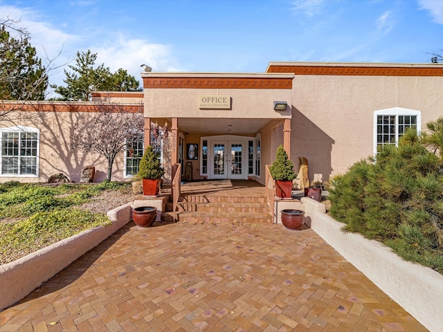 entrance to property with french doors