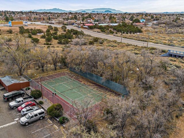 aerial view featuring a mountain view