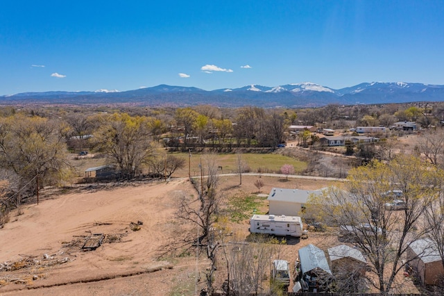 aerial view featuring a mountain view