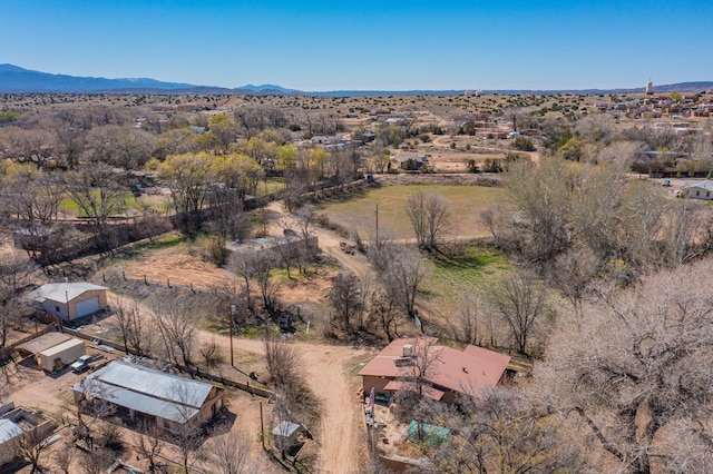 drone / aerial view with a mountain view