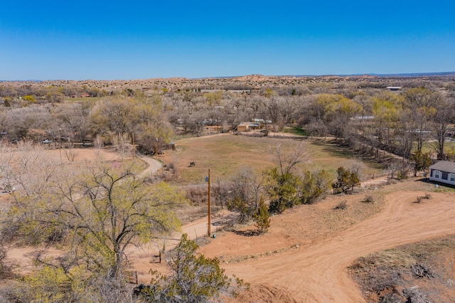 bird's eye view with a rural view