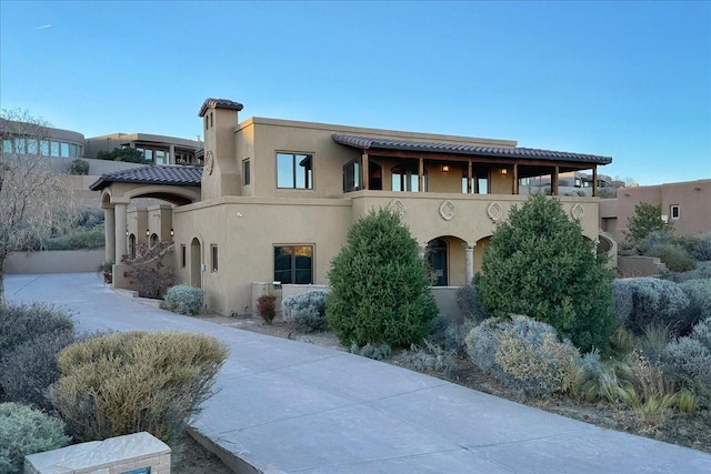 exterior space with a balcony