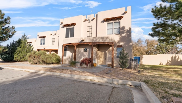 view of pueblo-style home