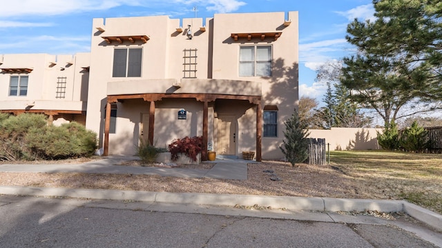 view of pueblo revival-style home