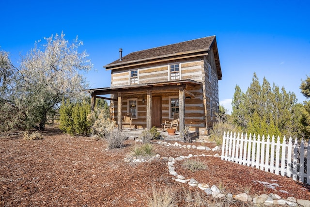 view of log-style house