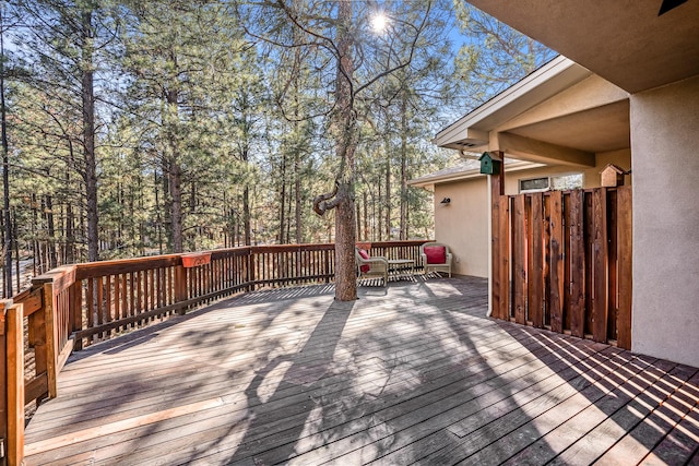 view of wooden deck