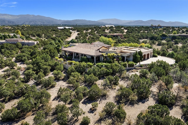 aerial view featuring a mountain view