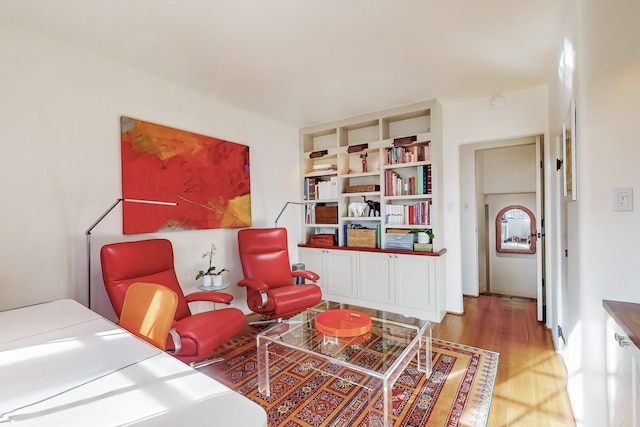 605 Abeyta St, Santa Fe, NM 87505 - living area with hardwood / wood-style floors