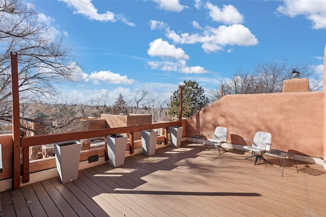 view of wooden terrace